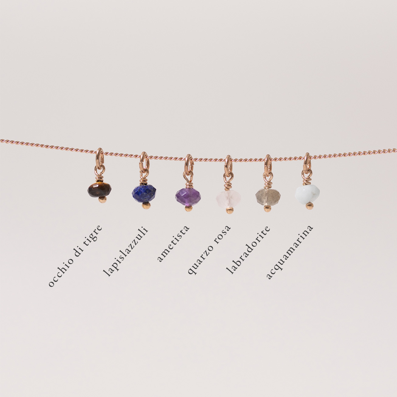 Chiama Angeli personalizzato Celeste oro rosa